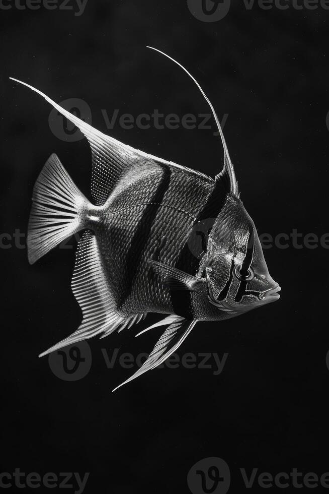 portrait studio photograph of angelfish photo