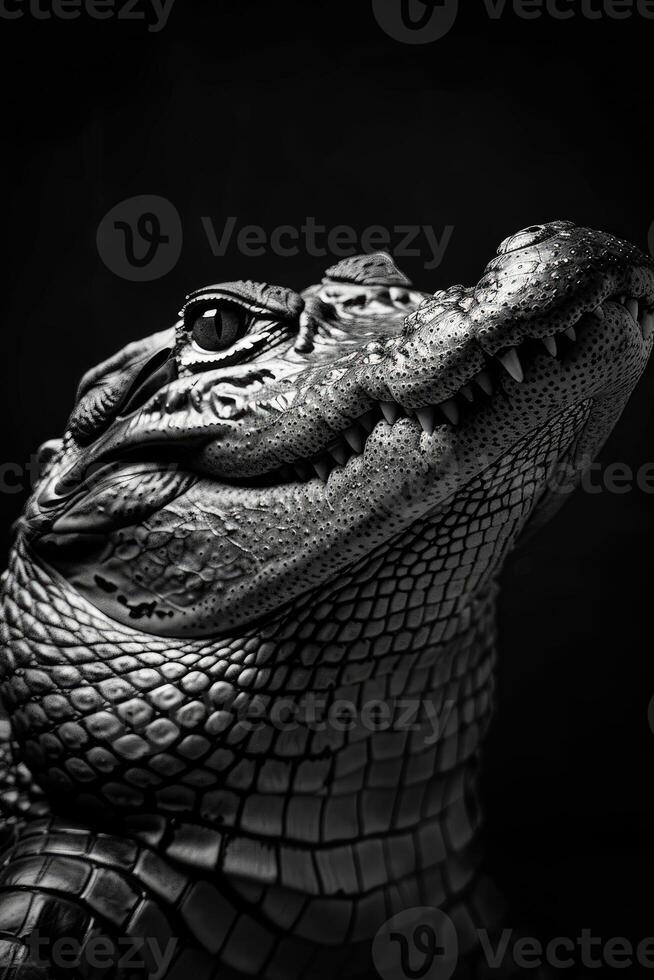 portrait studio photograph of alligator photo
