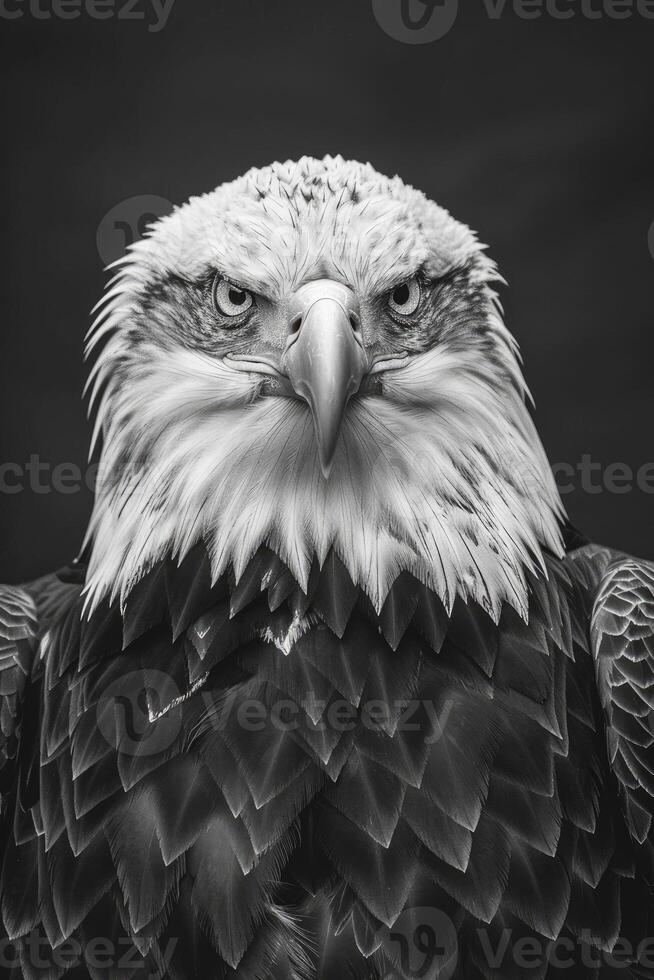portrait studio photograph of bald eagle photo