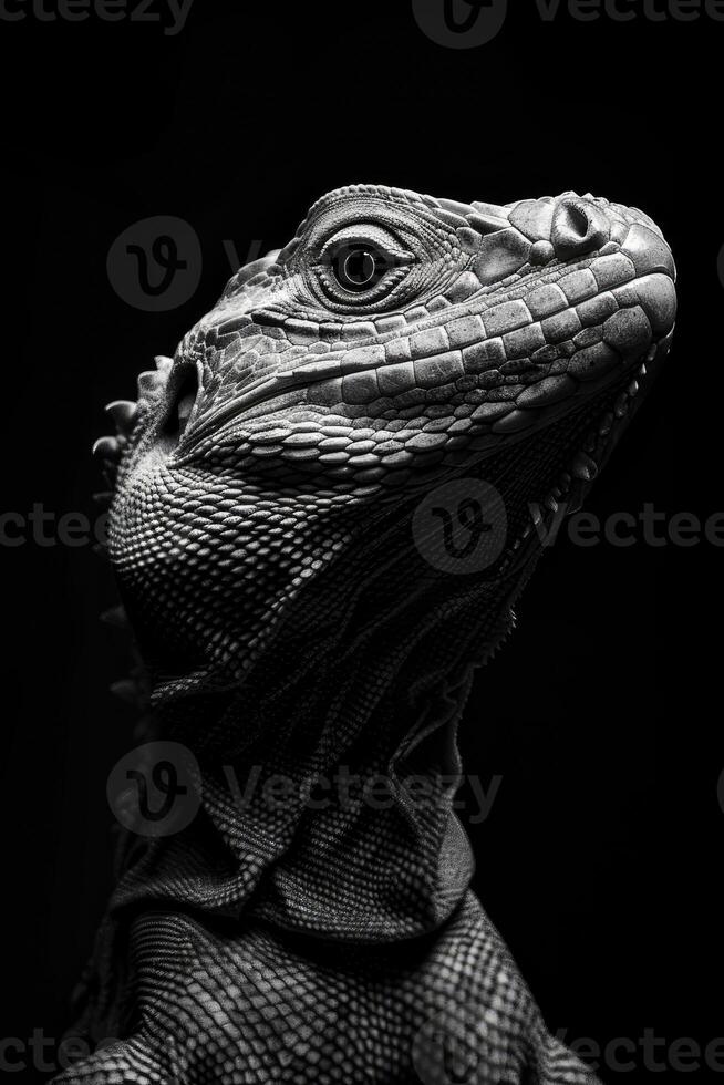 portrait studio photograph of basilisk photo