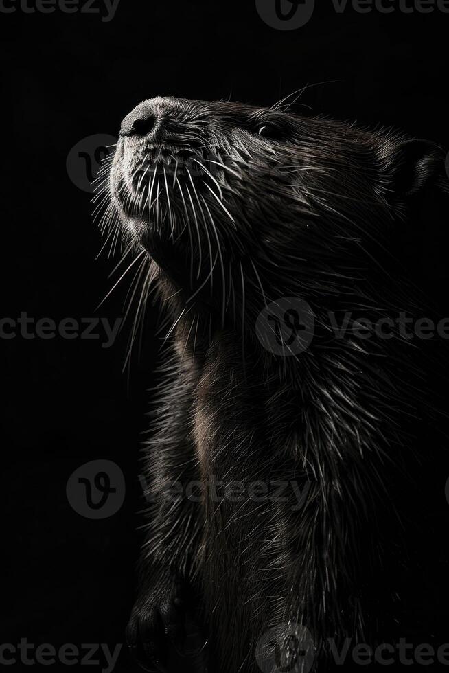 portrait studio photograph of beaver photo