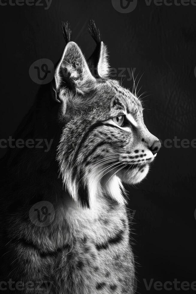 portrait studio photograph of bobcat photo