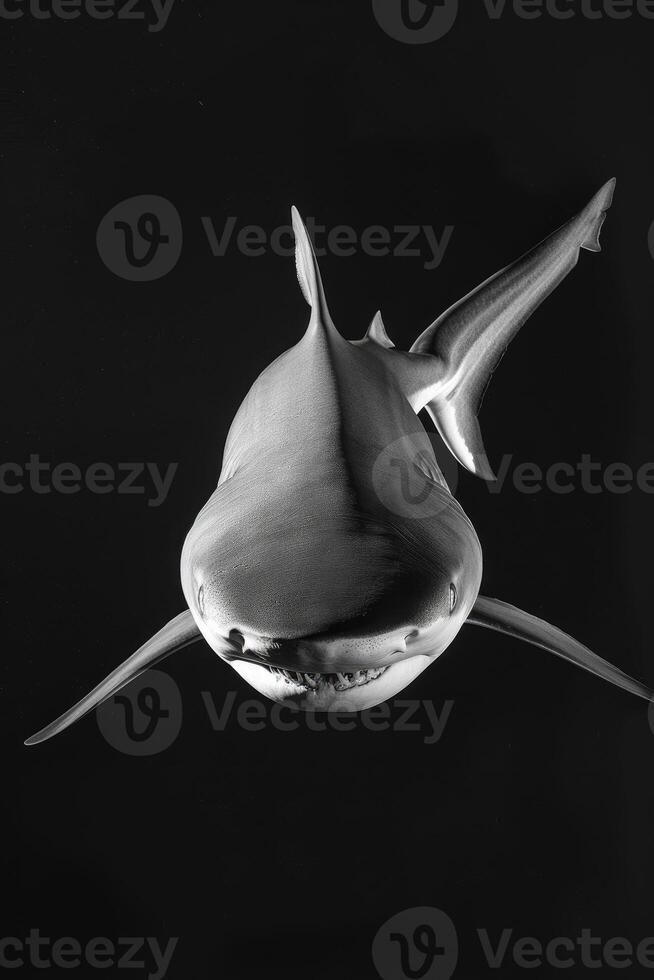 portrait studio photograph of bull shark photo
