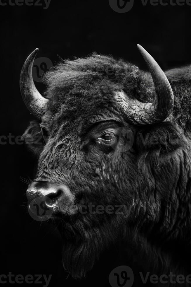 portrait studio photograph of buffalo photo