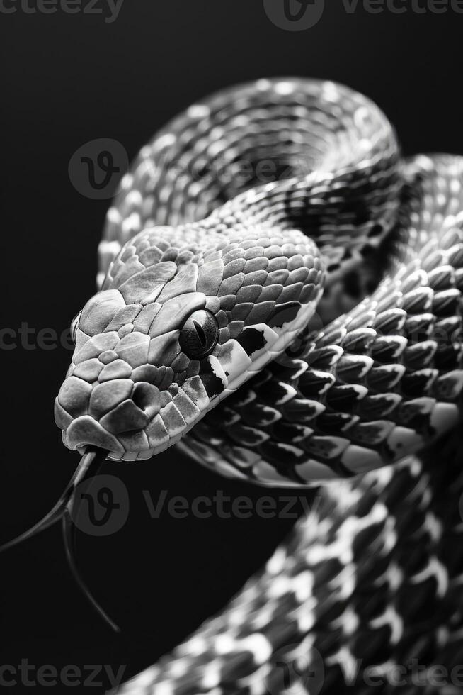 portrait studio photograph of bull snake photo