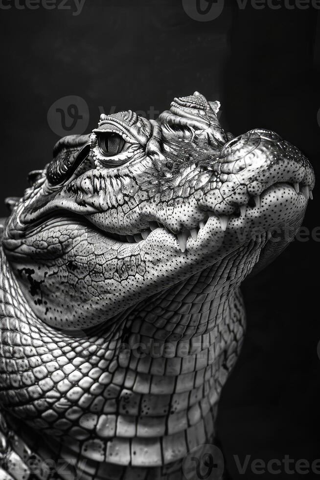 portrait studio photograph of caiman photo