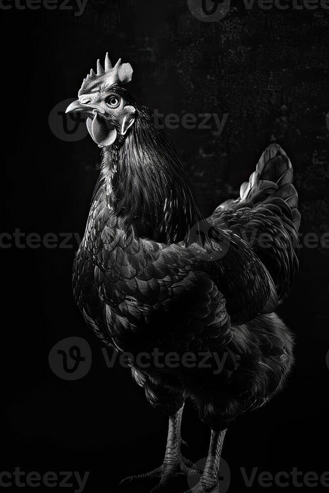 portrait studio photograph of chicken photo
