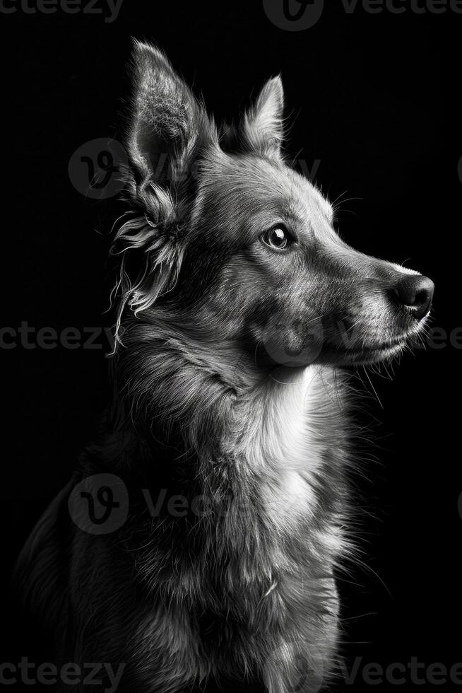 portrait studio photograph of companion dog photo