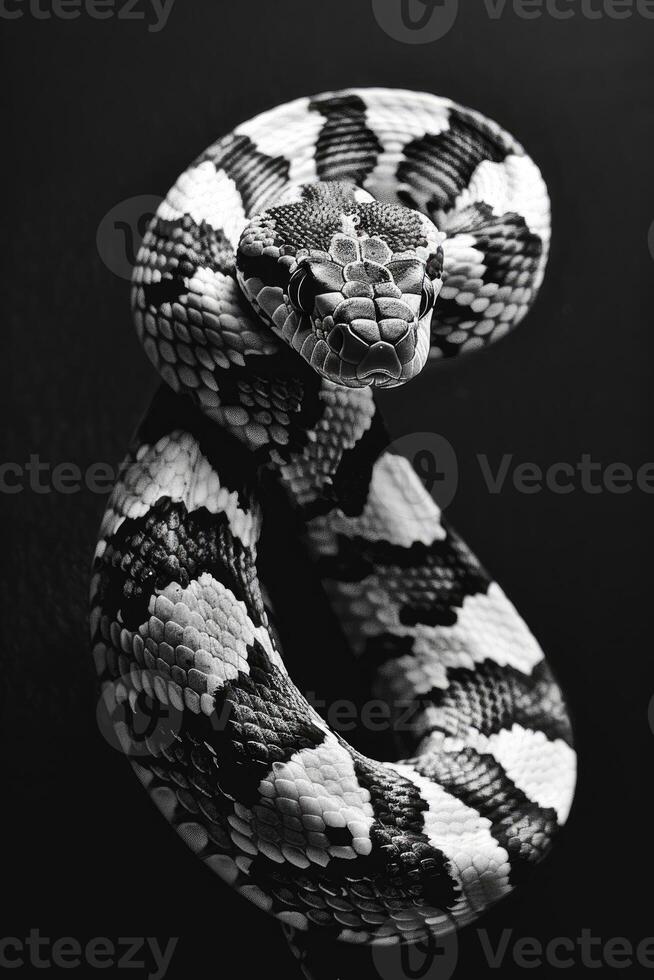 portrait studio photograph of corn snake photo