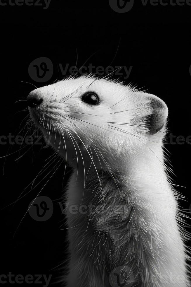 portrait studio photograph of ermine photo