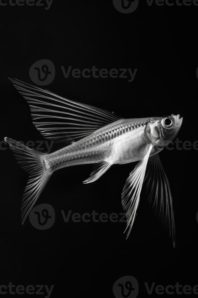 portrait studio photograph of flying fish photo