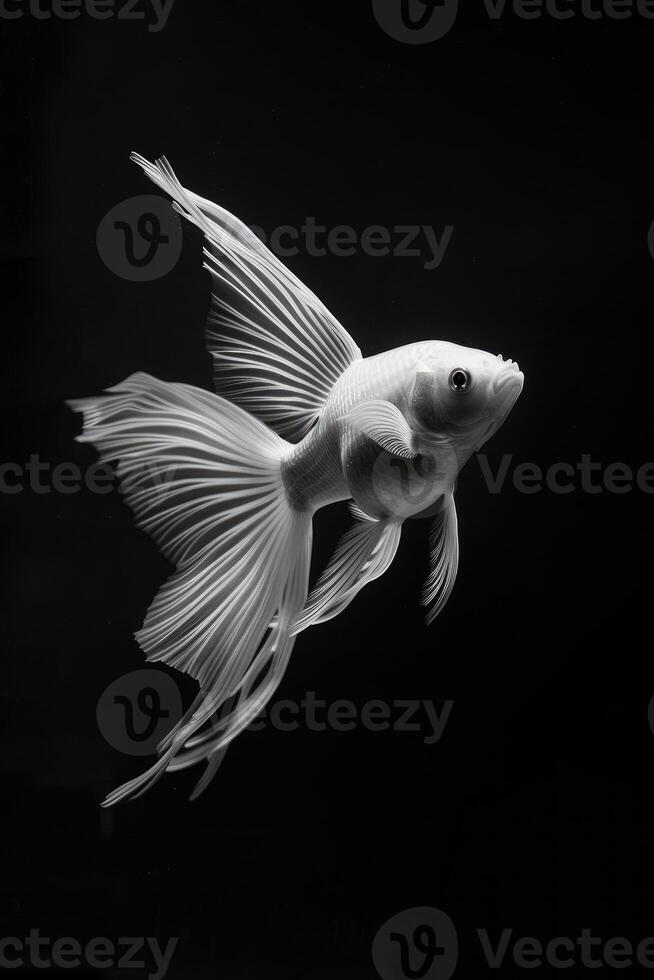 portrait studio photograph of flying fish photo