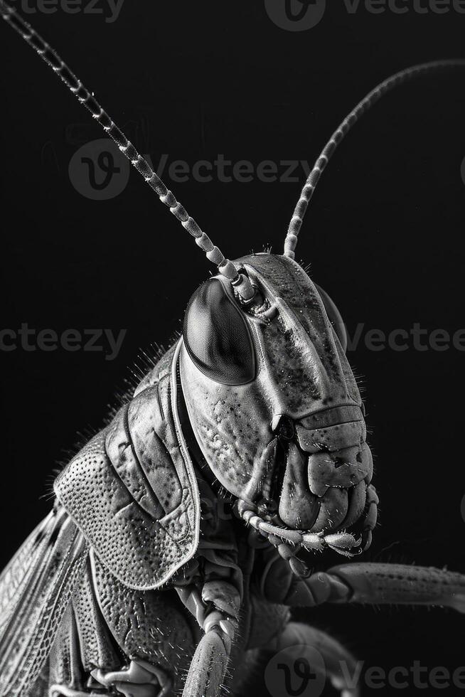 portrait studio photograph of grasshopper photo