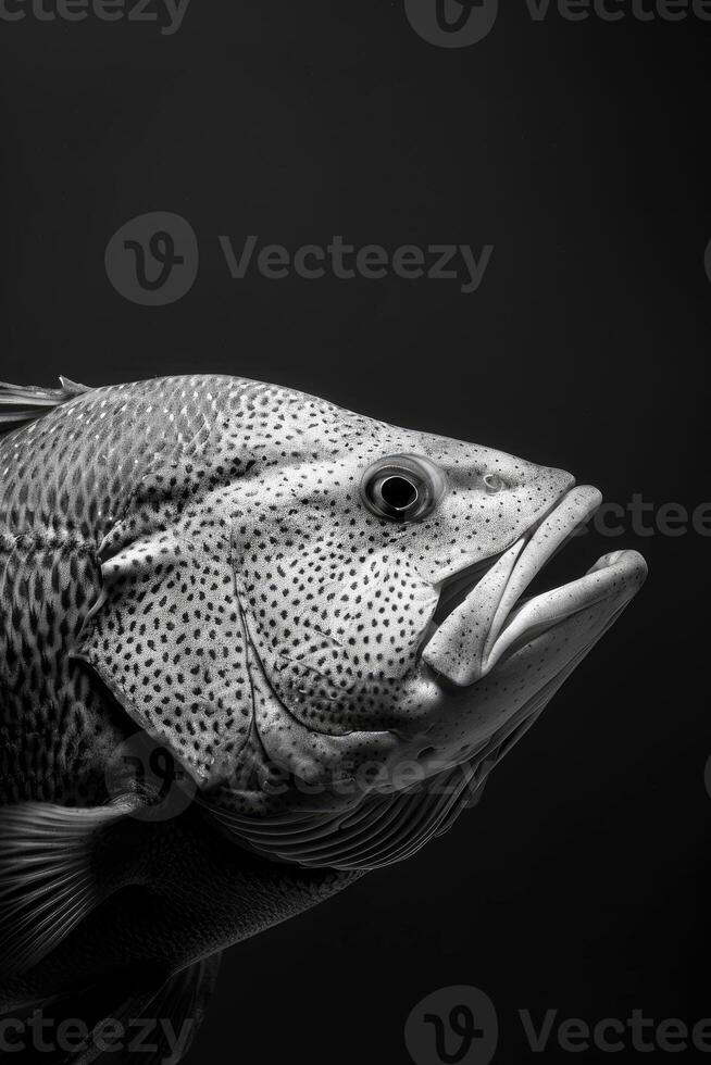 portrait studio photograph of grouper photo