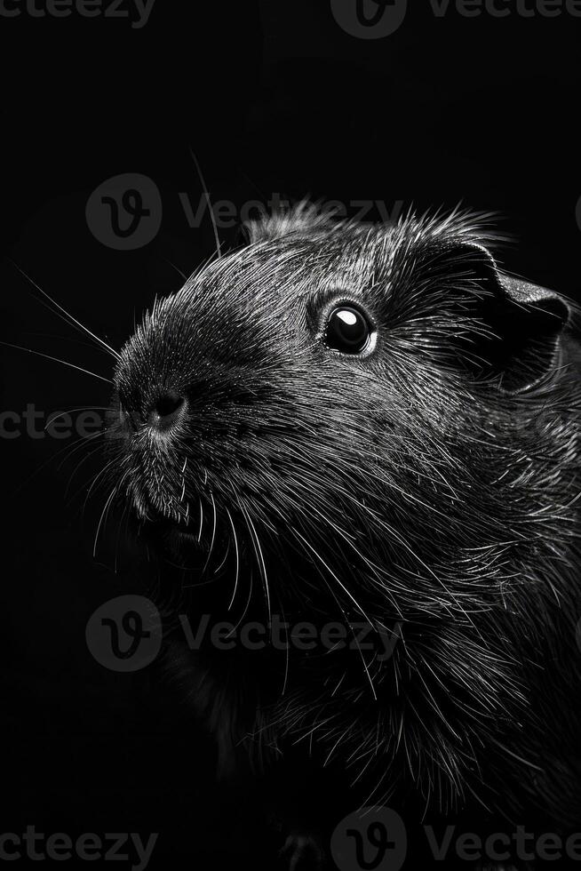 portrait studio photograph of guinea pig photo