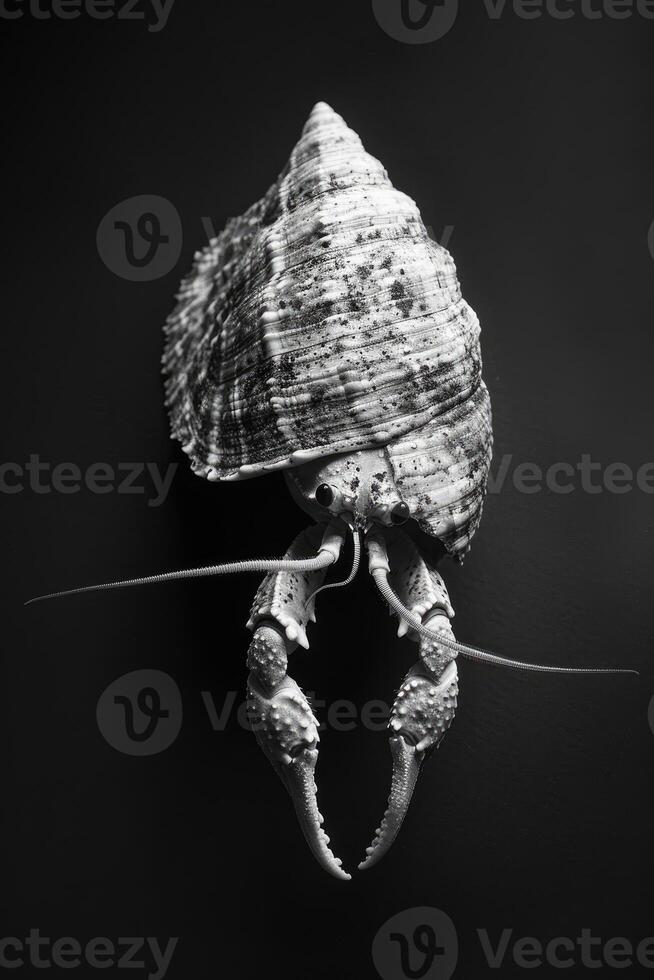 portrait studio photograph of hermit crab photo