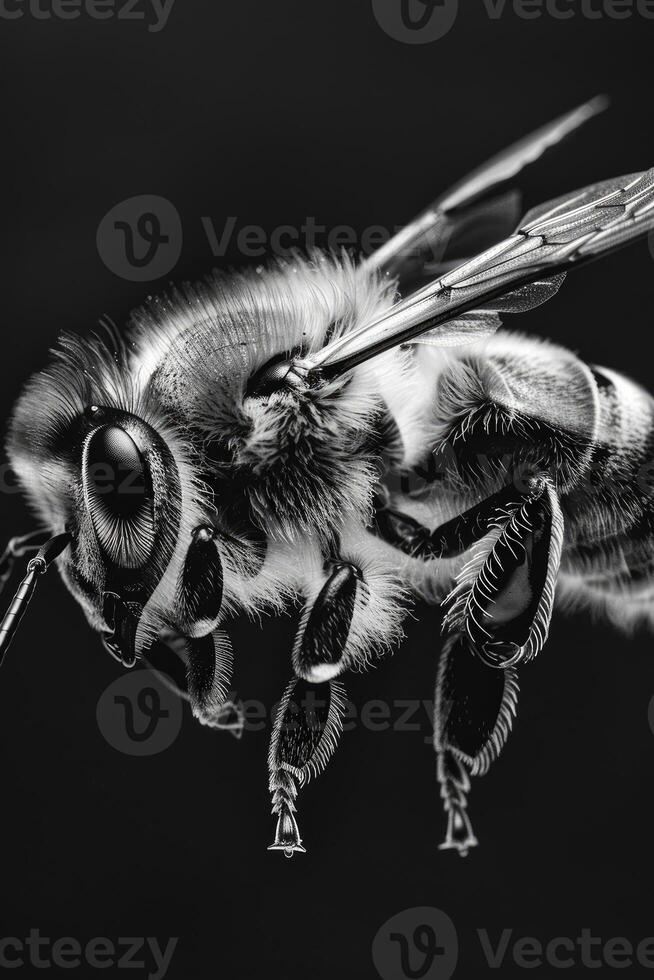 portrait studio photograph of honey bee photo