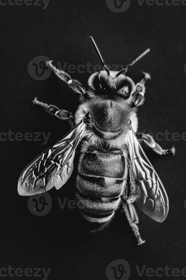 portrait studio photograph of honey bee photo