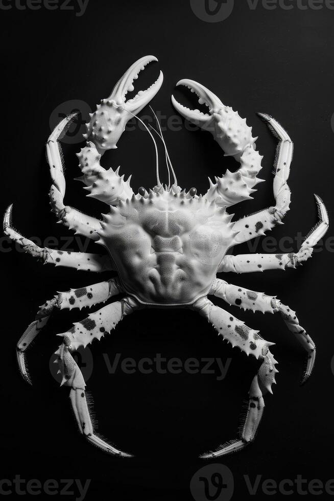 portrait studio photograph of king crab photo