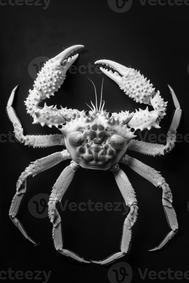 portrait studio photograph of king crab photo