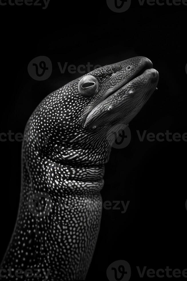 portrait studio photograph of moray eel photo