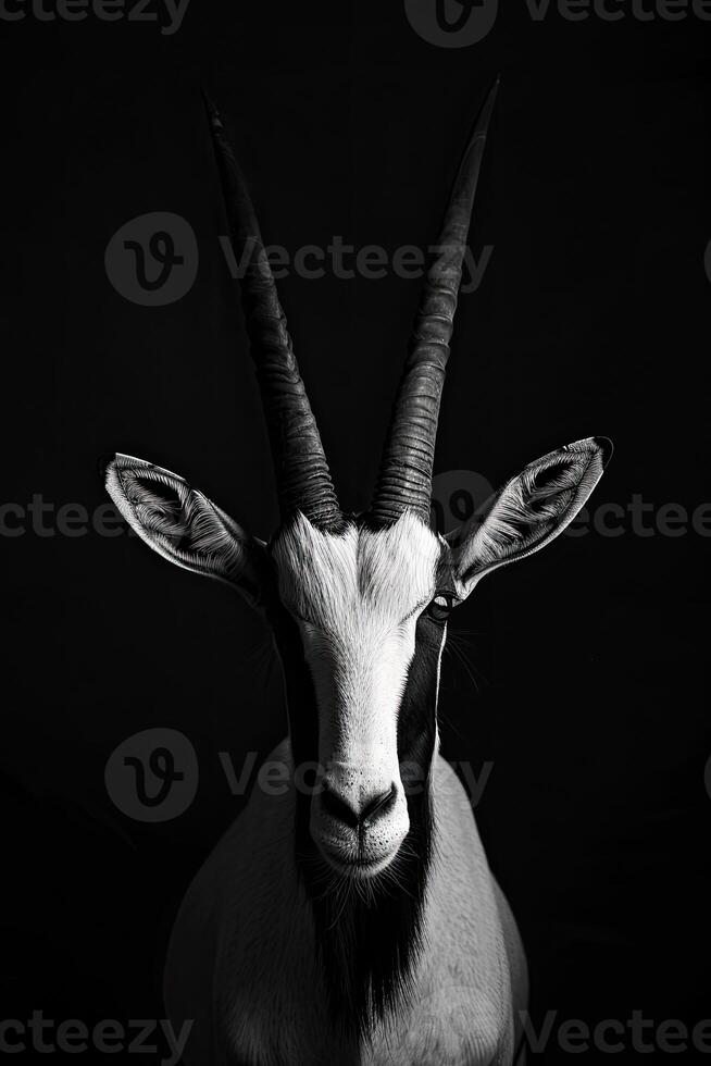 portrait studio photograph of oryx photo