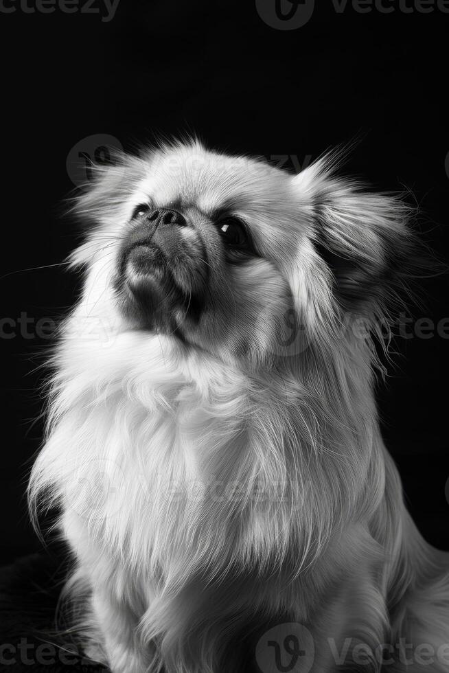 portrait studio photograph of pekingese photo