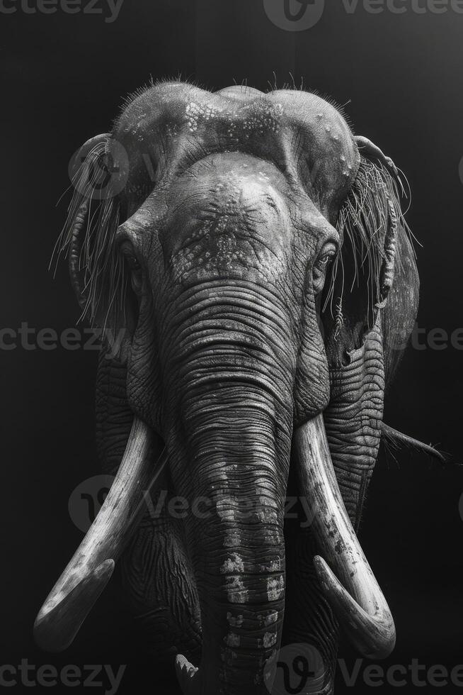portrait studio photograph of platybelodon photo