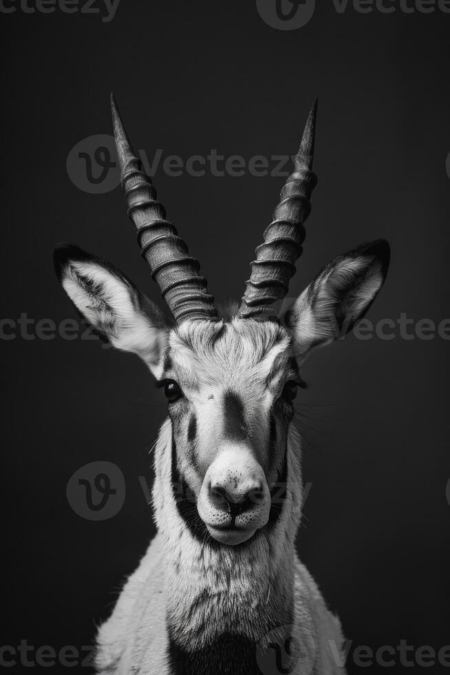 portrait studio photograph of pronghorn photo