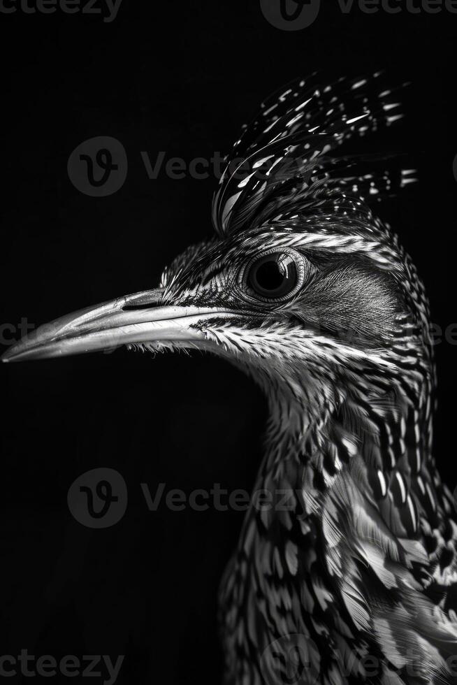 portrait studio photograph of roadrunner photo