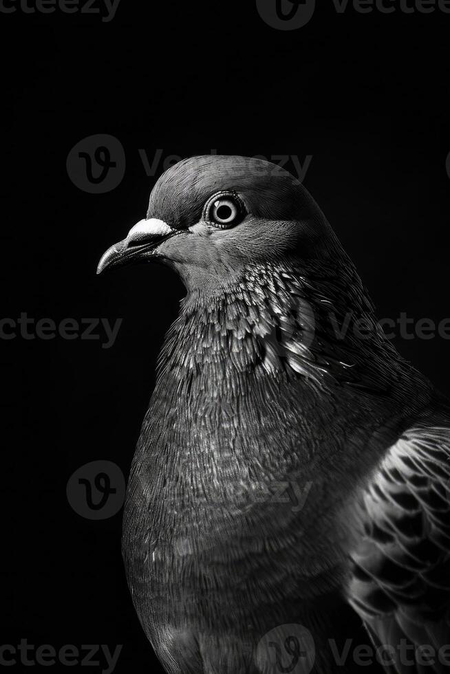 portrait studio photograph of rock dove photo