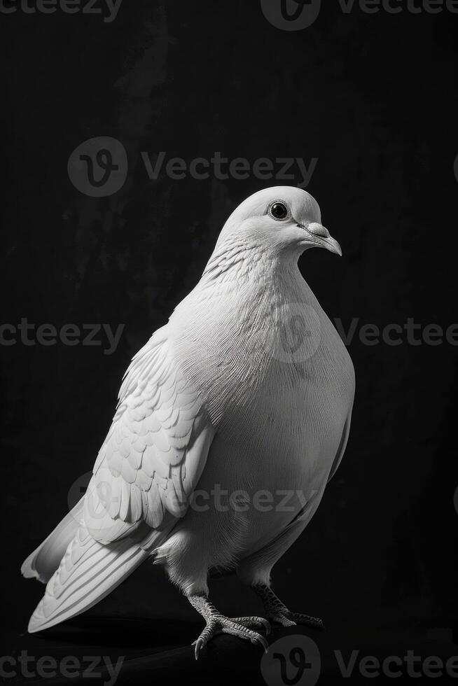 portrait studio photograph of rock dove photo