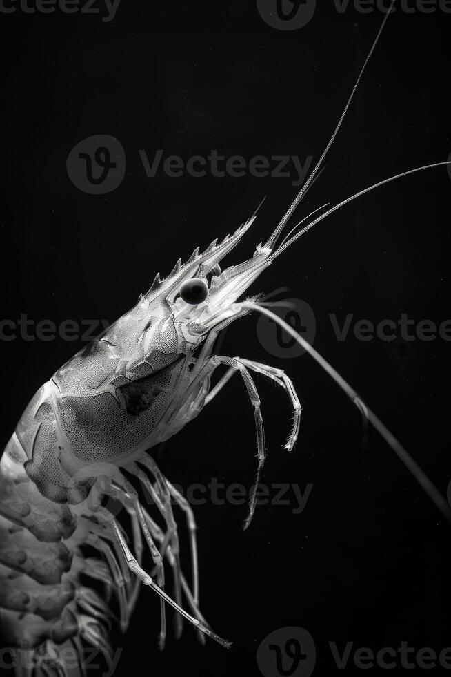 portrait studio photograph of shrimp photo