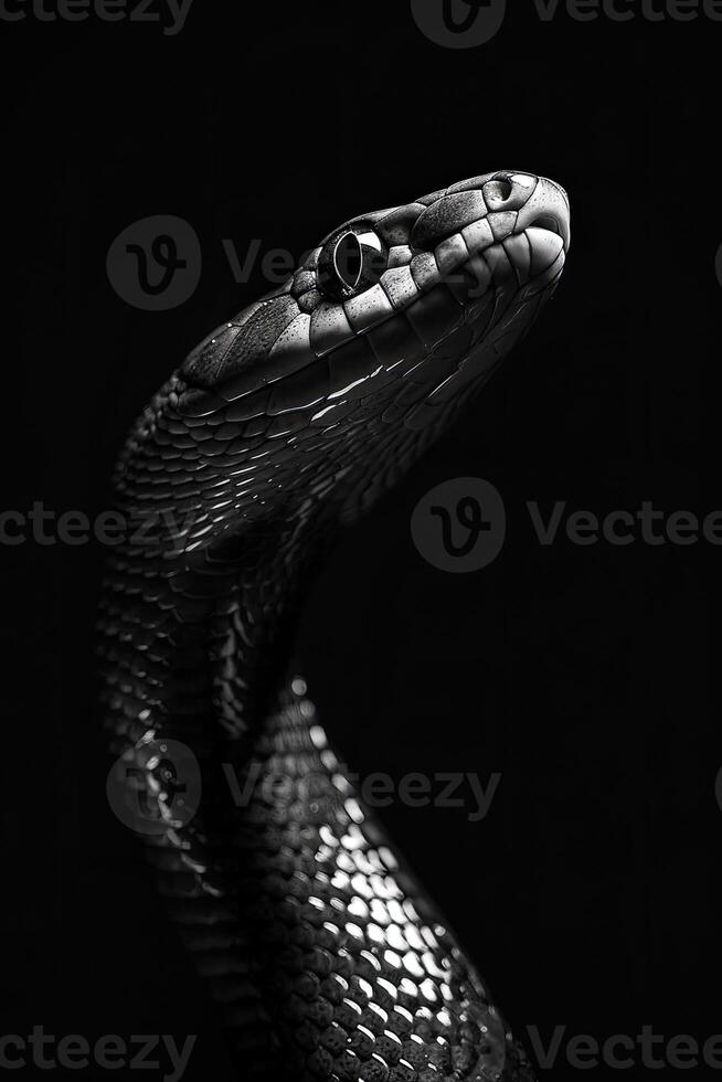 portrait studio photograph of slow worm photo