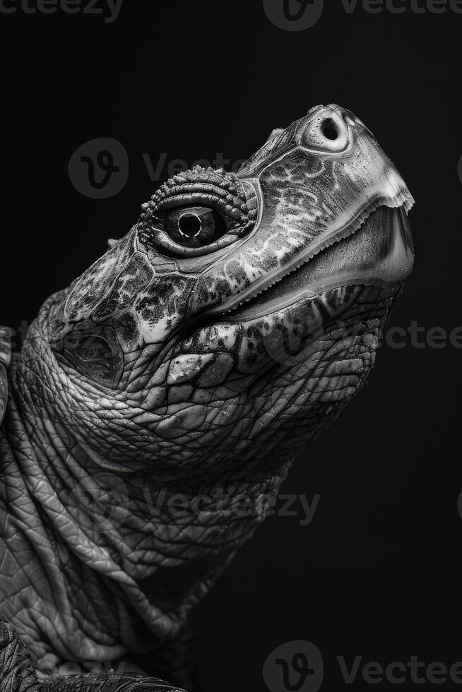 portrait studio photograph of snapping turtle photo