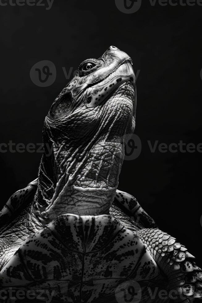 portrait studio photograph of snapping turtle photo