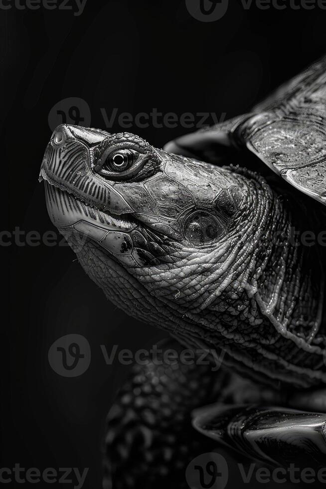 portrait studio photograph of snapping turtle photo