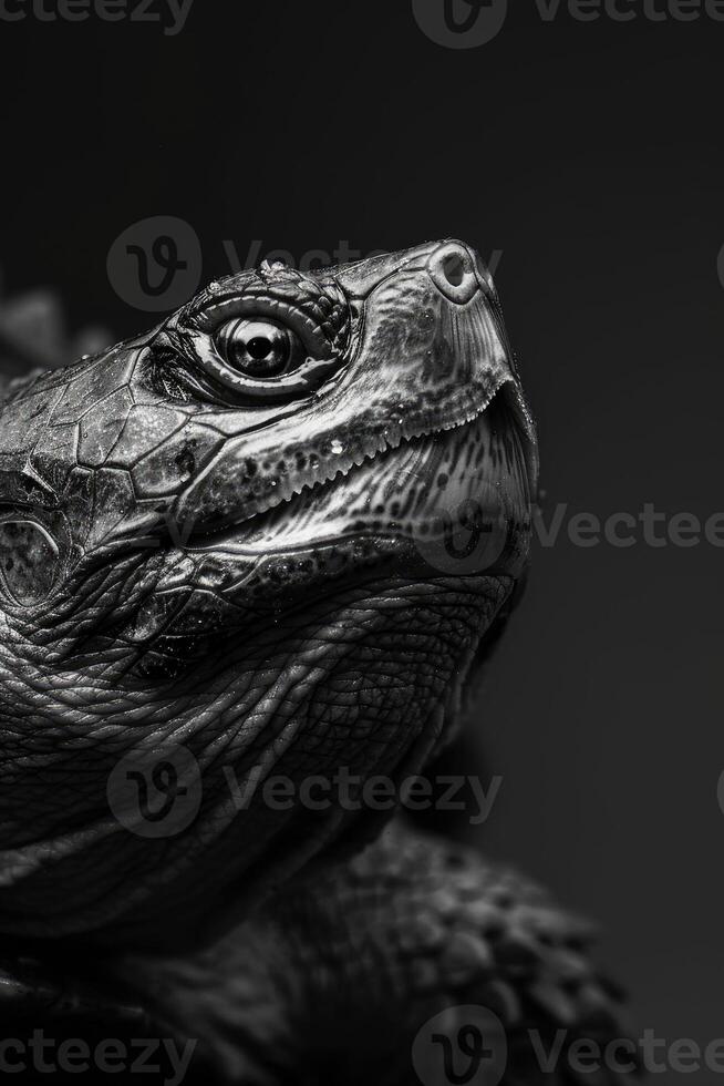 portrait studio photograph of snapping turtle photo
