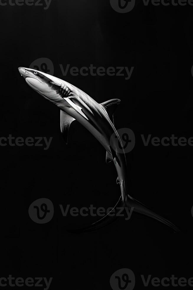 portrait studio photograph of thresher shark photo