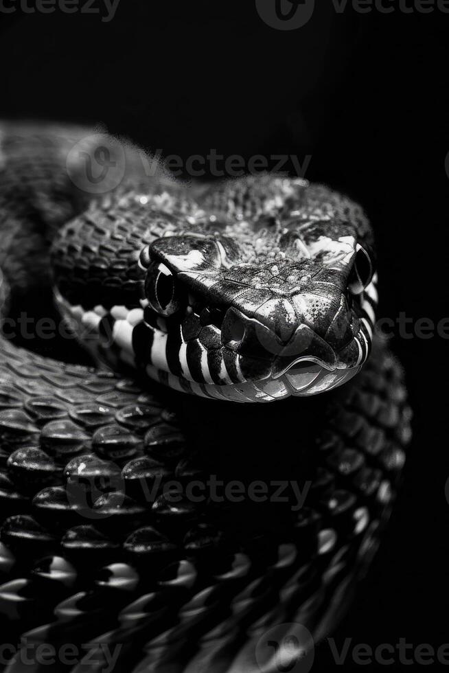 portrait studio photograph of water moccasin photo