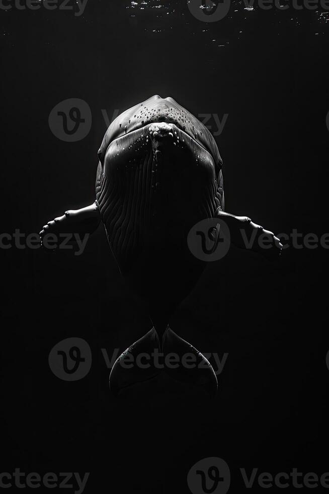 portrait studio photograph of whale photo