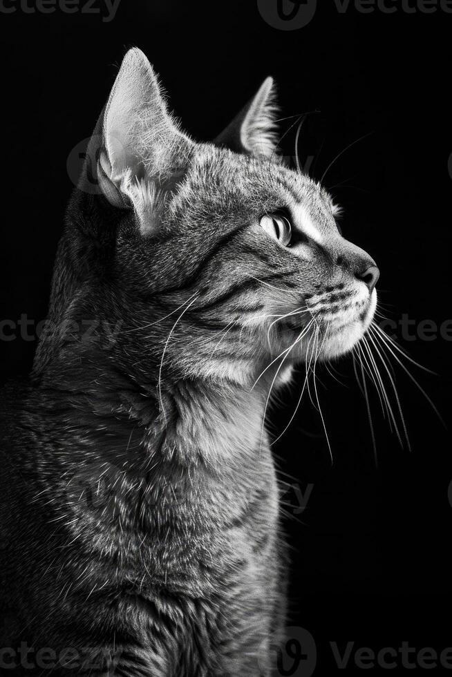 portrait studio photograph of wild cat photo