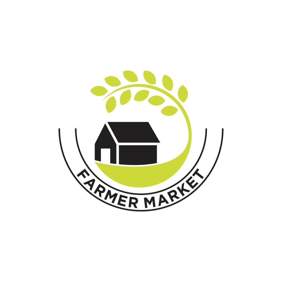 Farm logo design with modern unique style vector