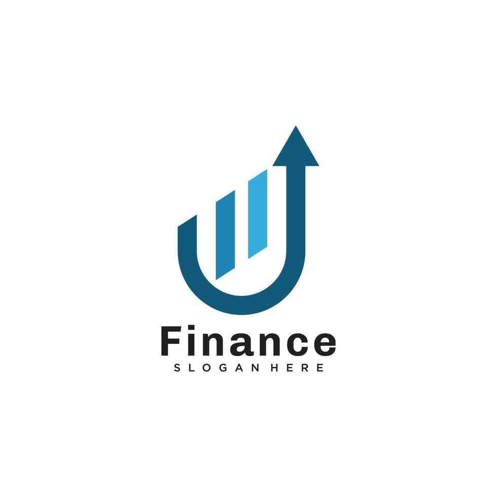 Finance logo design with modern unique style vector