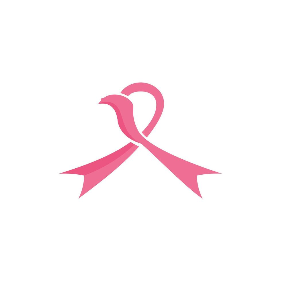 Breast cancer logo with creative element design concept idea vector