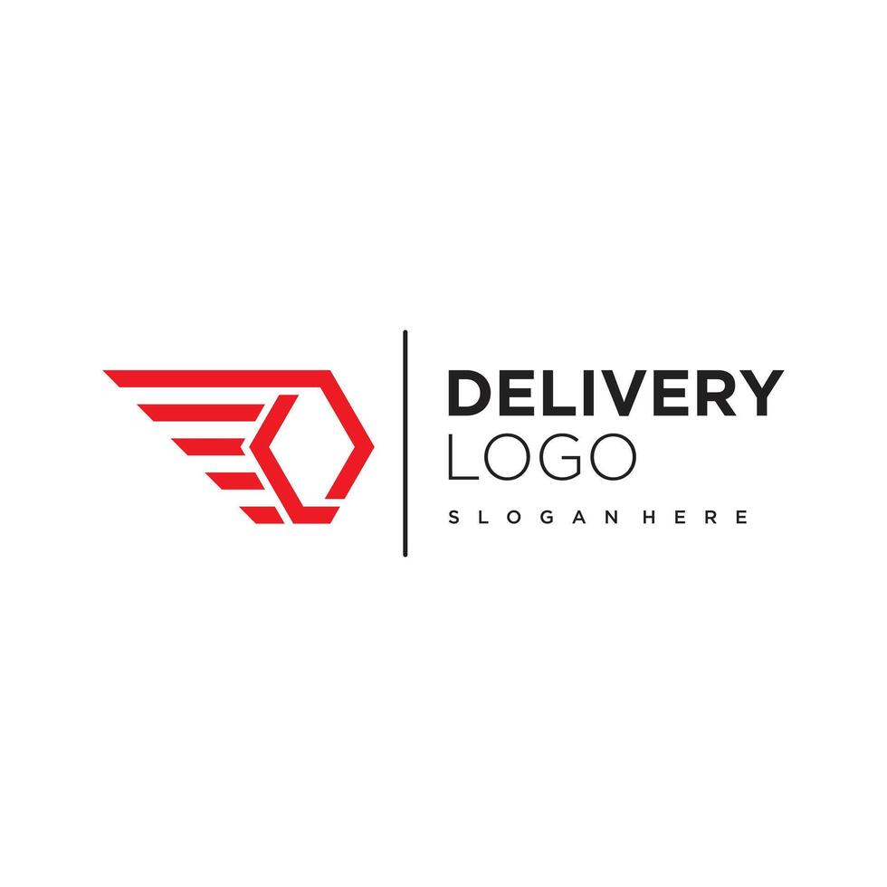 Delivery logo design with modern unique style vector