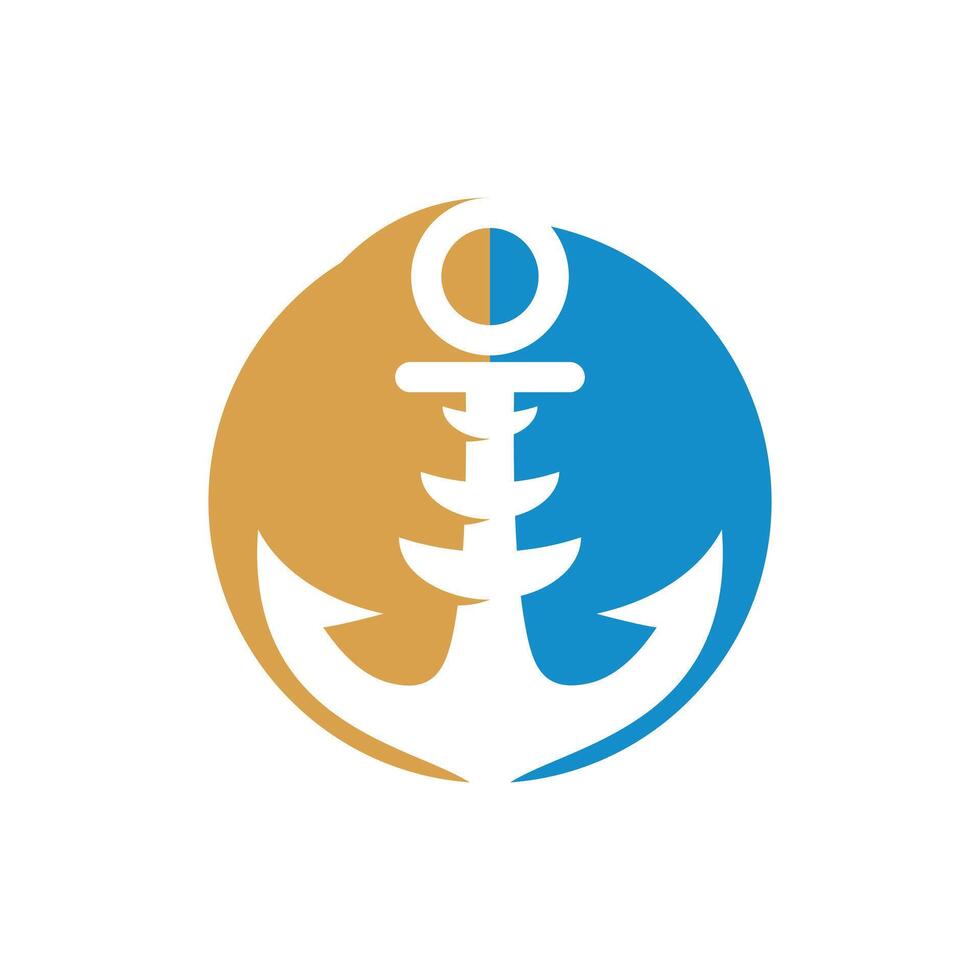 Marine logo design with modern unique style vector