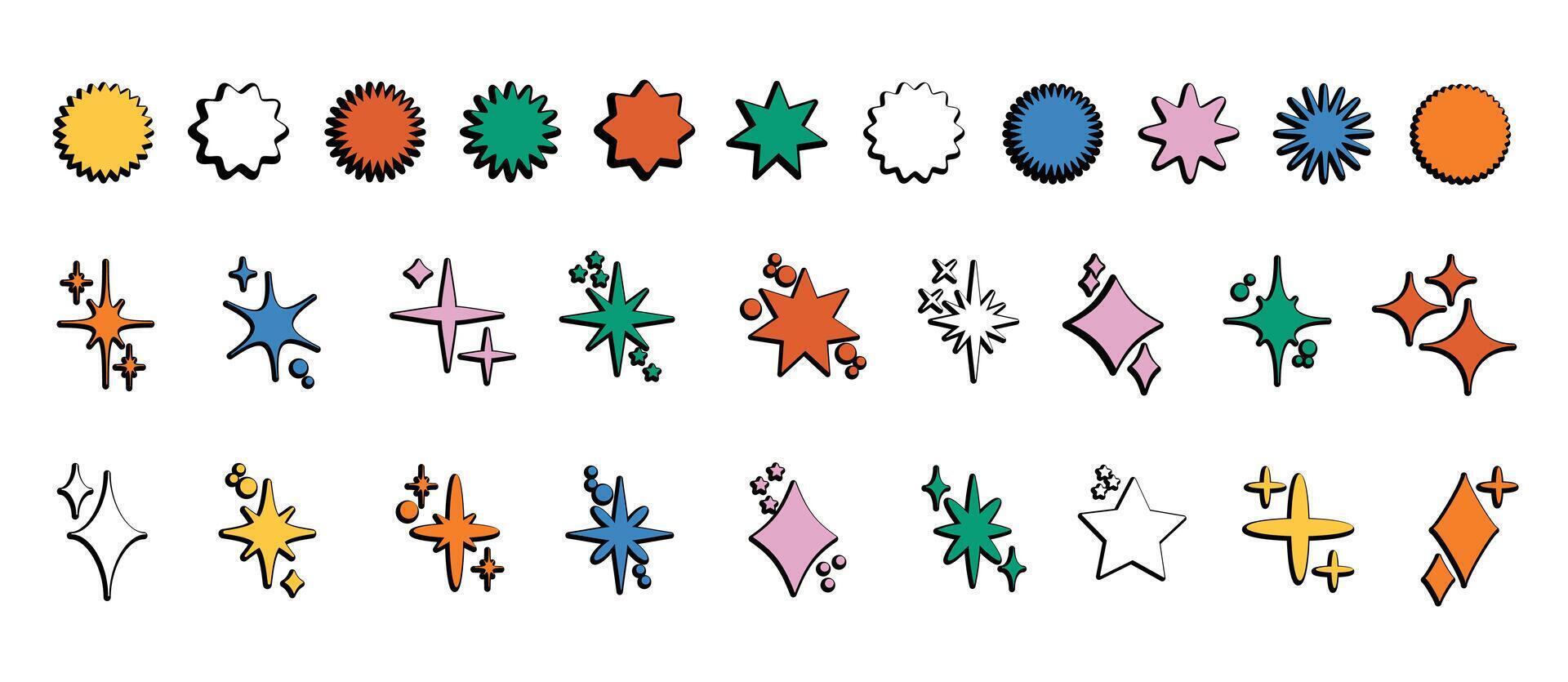 Bauhaus memphis design. Brutal modern shape elements. Abstract geometric shapes and icons. vector