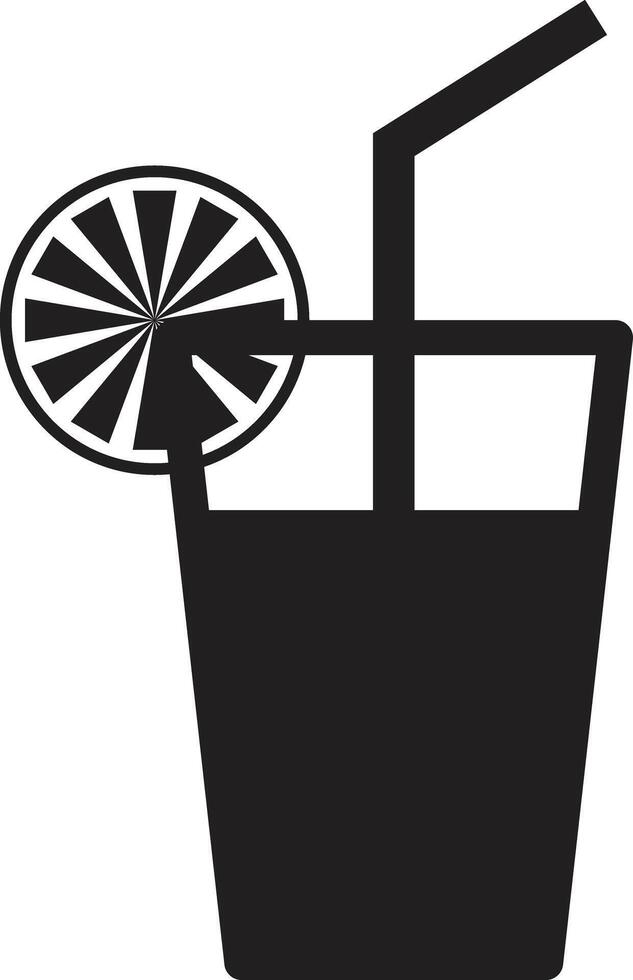 Juice glass icon with lemon slice isolated on white background . illustration vector