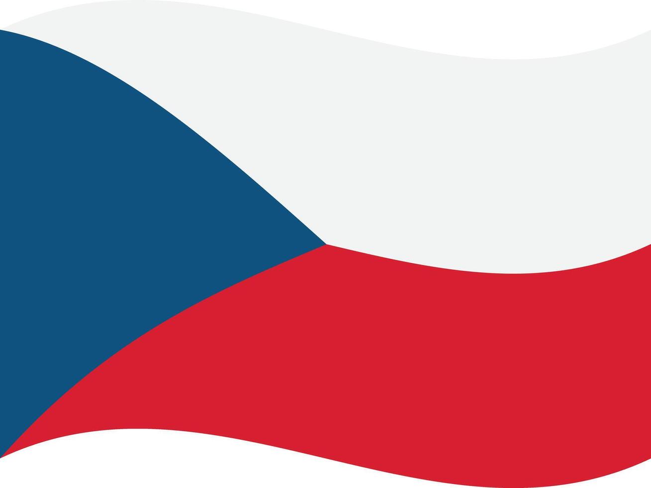 Waving Czech flag isolated on white background . Czech flag fluttering . illustration vector